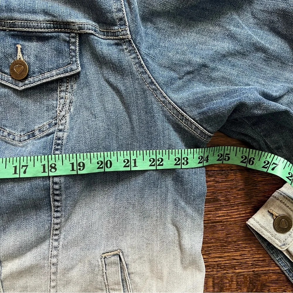 Torrid blue and white dip dye Jean jacket size 3X